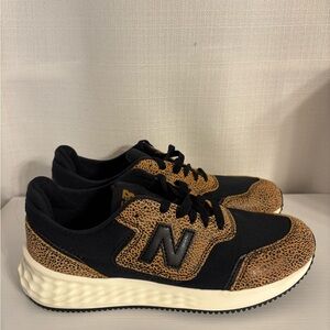 New Balance Cheetah look Black and Tan Sneakers